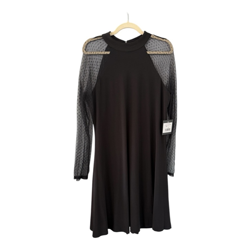 MARINA Black Long Sleeve Dress